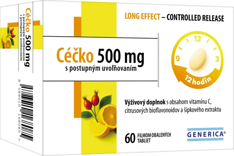 Céčko 500 mg s postupným uvoľňovaním, tbl. 60