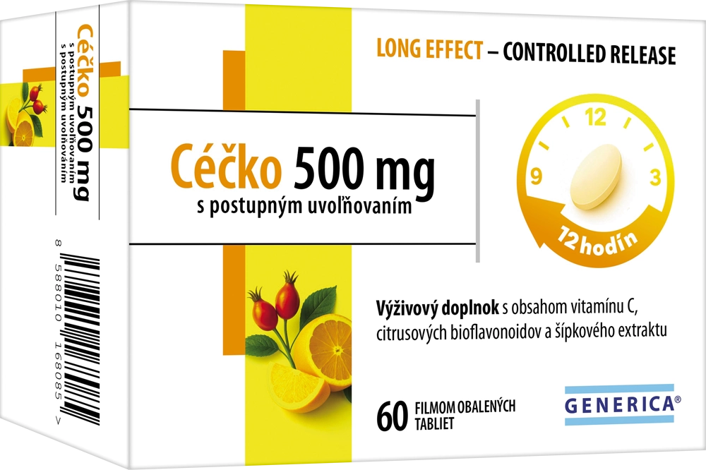 Céčko 500 mg s postupným uvoľňovaním, tbl. 60